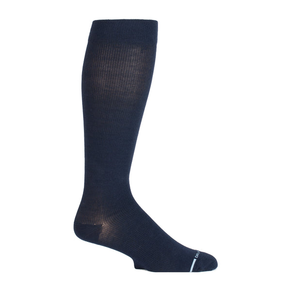 Dr. Motion Solid Cotton Blend | Knee-High Compression Socks For Men