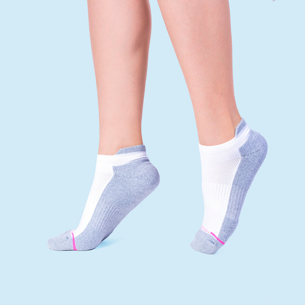 Dr. Motion Solid Half-Cushion | Ankle Compression Socks For Women