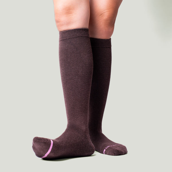 Dr. Motion Solid Half-Cushion | Knee-High Compression Socks For Women