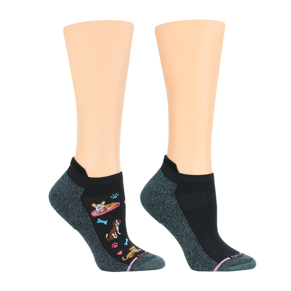 dr. motion Stay Home Dogs | Ankle Compression Socks For Women