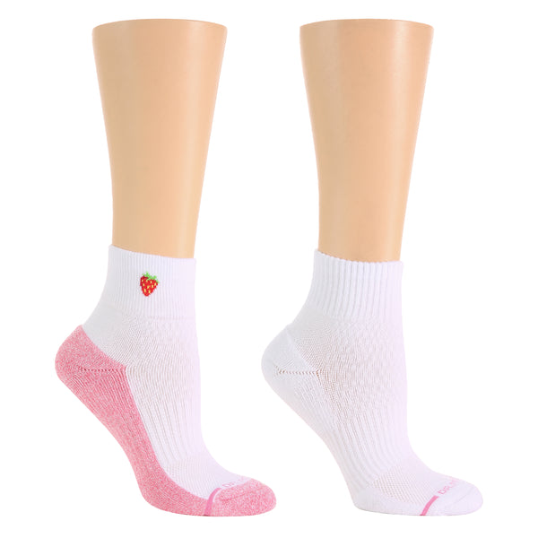 dr. motion Strawberry | Quarter Compression Socks For Women