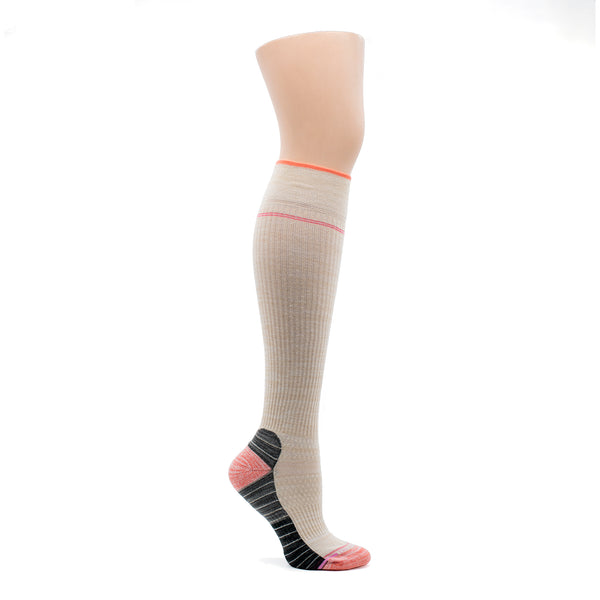 Dr. Motion Striped Foot | Compression Outdoor Medium Weight Knee-High For Women