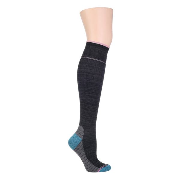 dr. motion Striped Foot | Compression Outdoor Medium Weight Knee-High For Women