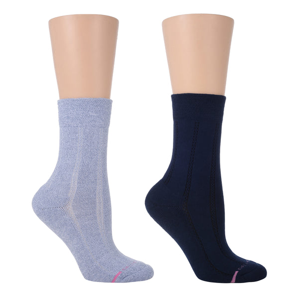 Dr. Motion Texture Column | Diabetic Half-Cushion Socks For Women