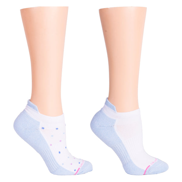 Dr. Motion Tri Color Dots | Ankle Compression Socks For Women