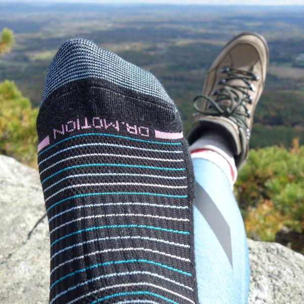 dr. motion Tri-Color Stripe | Knee-High Compression Socks For Women