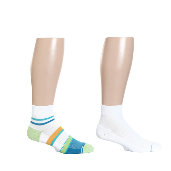 dr. motion Varied Stripes | Quarter Compression Socks For Men