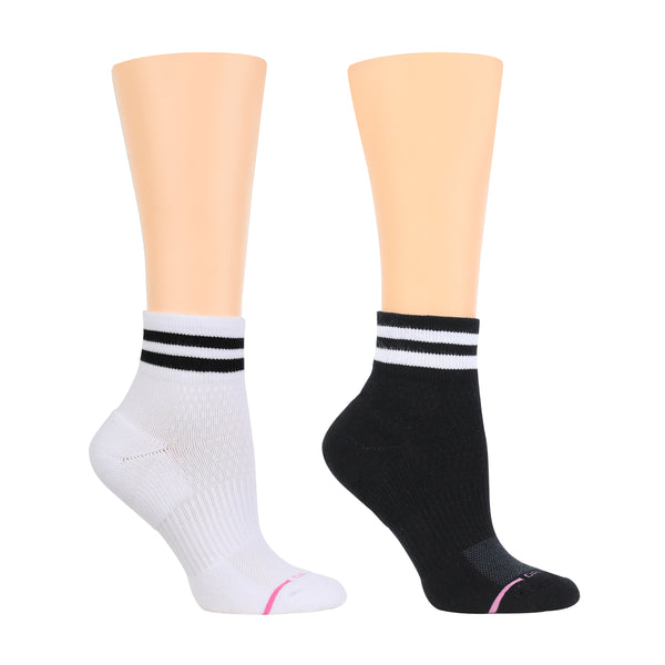 dr. motion Varsity Stripe | Quarter Compression Socks For Women