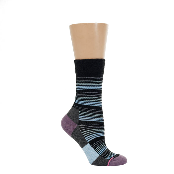 Dr. Motion Waterfall Stripe | Compression Outdoor Medium Weight Crew For Women