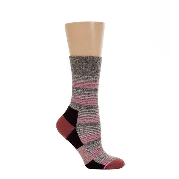 dr. motion Waterfall Stripe | Compression Outdoor Medium Weight Crew For Women