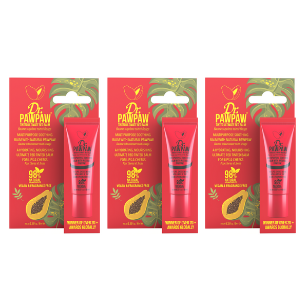 dr. pawpaw Ultimate Red Tinted Balm 10ml Trio Pack