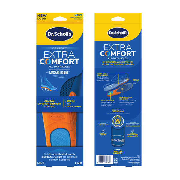 Dr. Scholls Extra Comfort All-Day Insoles With Massaging Gel® Men's