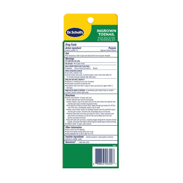 Dr. Scholls Ingrown Toenail Pain Reliever & Trimming Kit