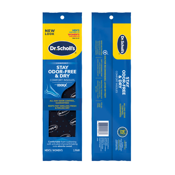 Dr. Scholls Stay Odor-Free & Dry Comfort Insoles With Odor-X® (3 Pack)