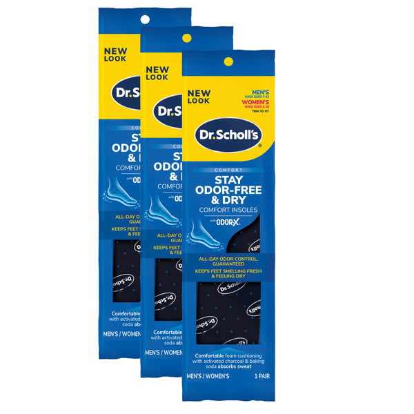 dr. scholls Stay Odor-Free & Dry Comfort Insoles with Odor-X® (3 Pack)