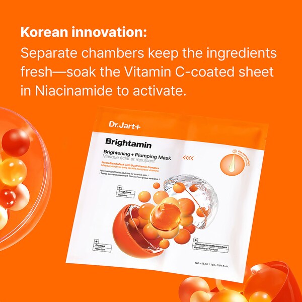 Dr.jart Brightamin Brightening + Plumping Face Mask With Vitamin C