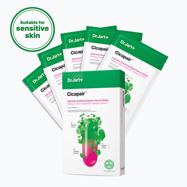 dr.jart Cicapair™ Sensitive Skin Serum Face Mask for Redness 5 Pack