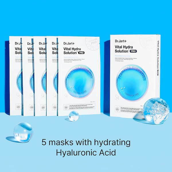 Dr.jart Vital Hydra Solution™ Glow Face Mask With Hyaluronic Acid 5 Pack