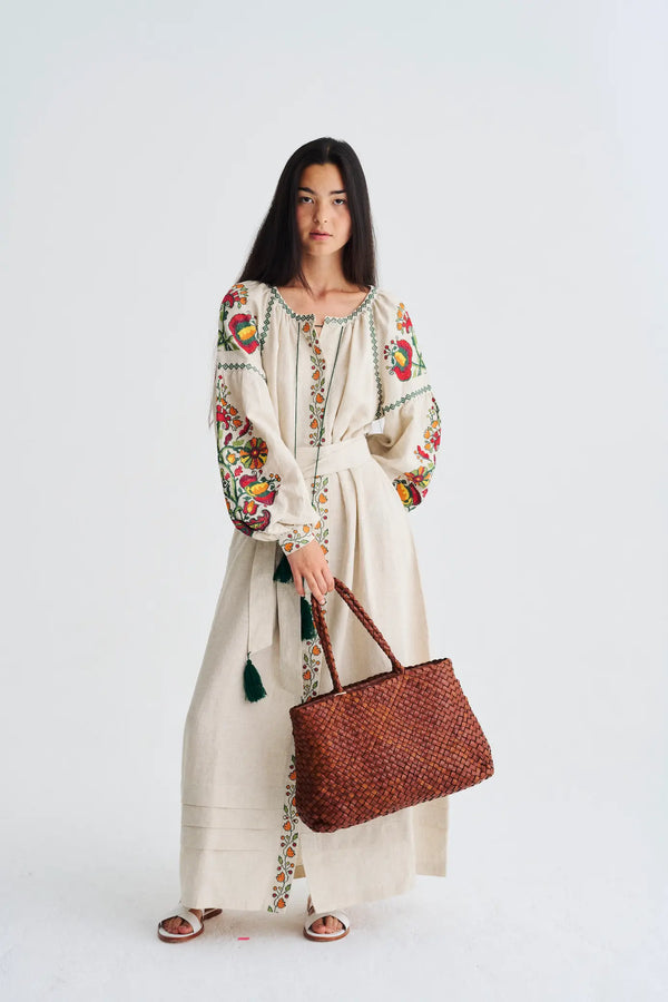 Dragon Diffusion Vintage Mesh Tote Tan