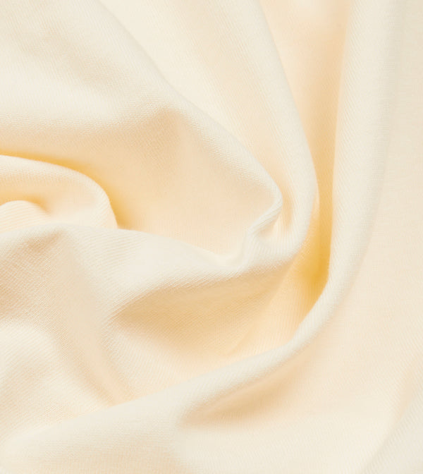 Drake's Antique White Cotton Crew Neck Hiking T-Shirt