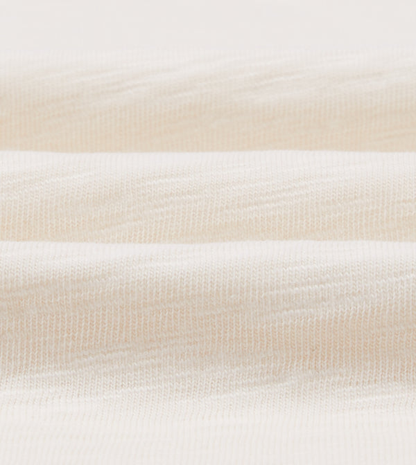 Drake's Antique White Flamé Cotton Crew Neck Hiking T-Shirt