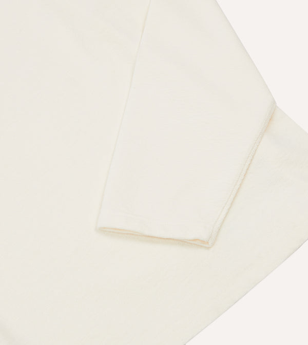 Drake's Antique White Panelled Cotton Training T-Shirt