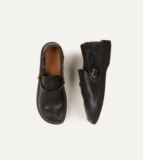 Drake's Aurora For Drake's Middle English Black Full Grain Leather Shoe