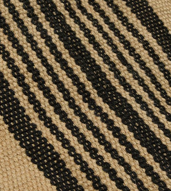 Drake's Black And Beige Maison Bengal Extra Large Jute Poresh Tote Bag