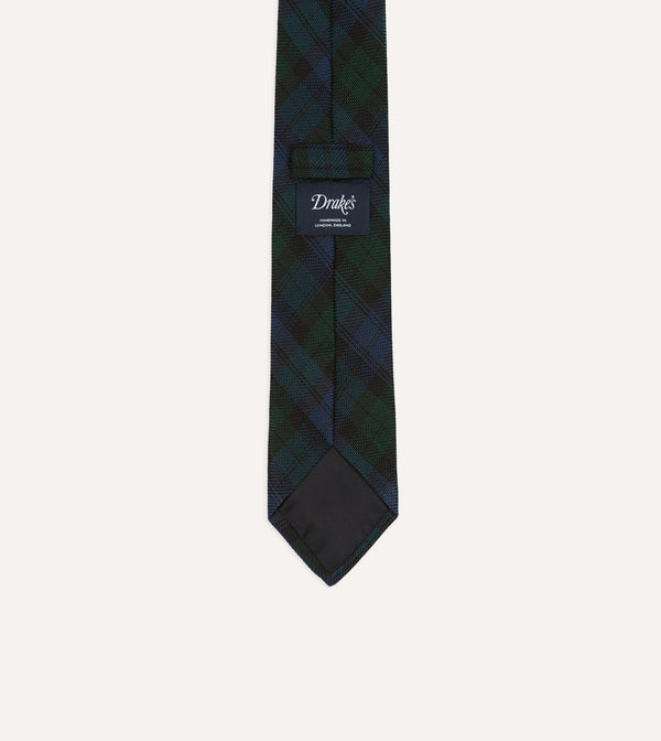 Drake's Blackwatch Fine Woven Grenadine Silk Tipped Tie