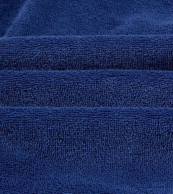 Drake's Blue Cotton Terry Towelling Short Sleeve Safari Shirt