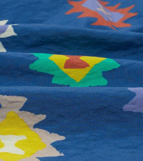 Drake's Blue Kilim Print Nylon Drawstring Swim Shorts