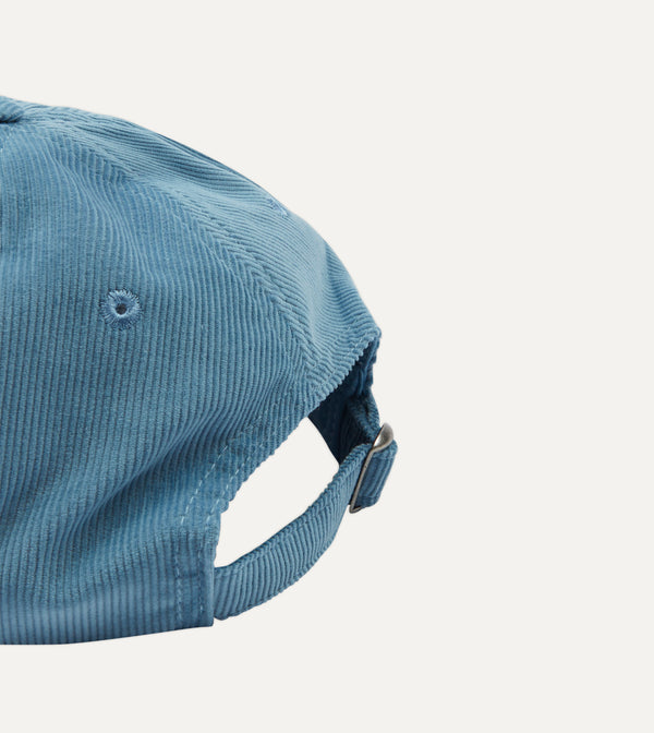Drake's Blue Pigeon Flag Emblem Cotton Corduroy Baseball Cap