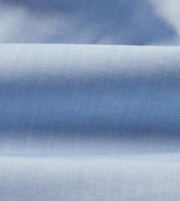 Drake's Blue Pinpoint Oxford Cotton Cloth Button-Down Shirt
