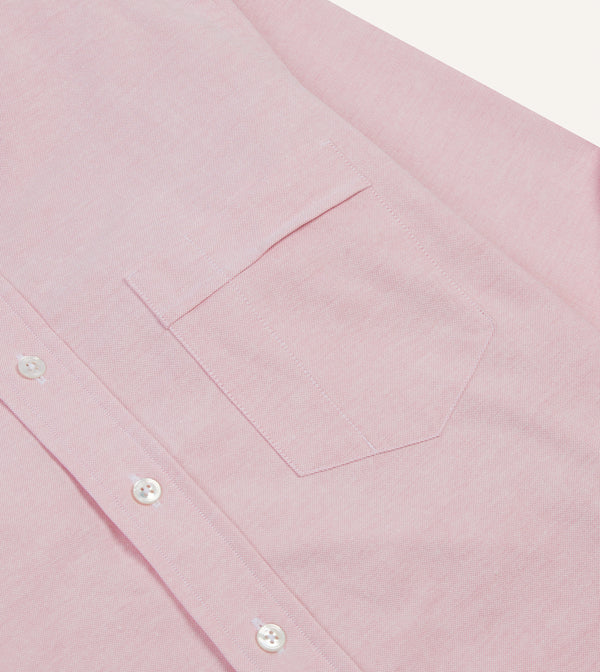 Drake's Bright Pink Cotton Oxford Cloth Button-Down Shirt