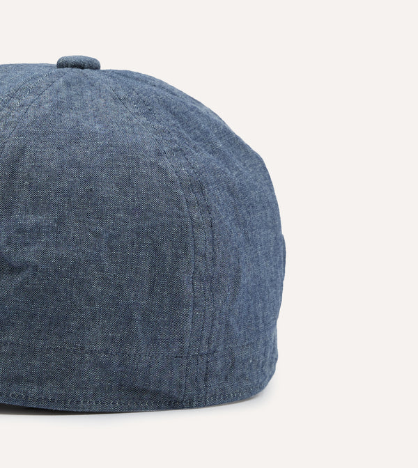 Drake's Câbleami Indigo 6oz Chambray Cotton Army Cap
