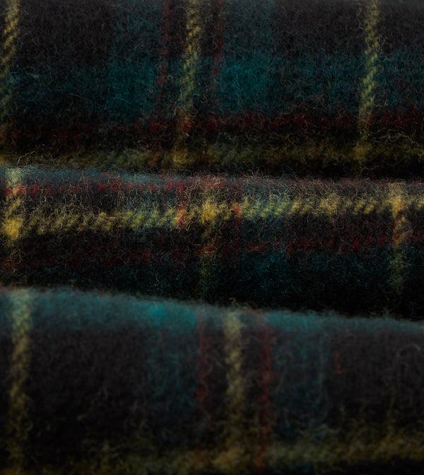 Drake's Campbell Tartan Lambswool Washed Check Scarf