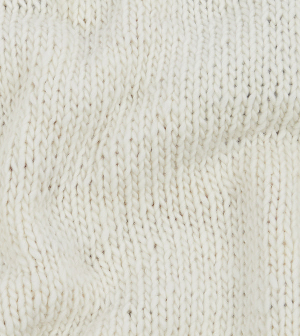 Drake's Chamula For Drake's Ecru Flag Merino Jumper