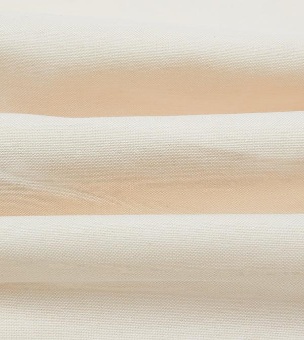 Drake's Cream Cotton Oxford Cloth Long Point Collar Shirt