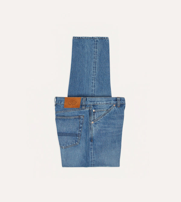 drake's Custom Wash 14.2oz Japanese Selvedge Denim Five-Pocket Jeans