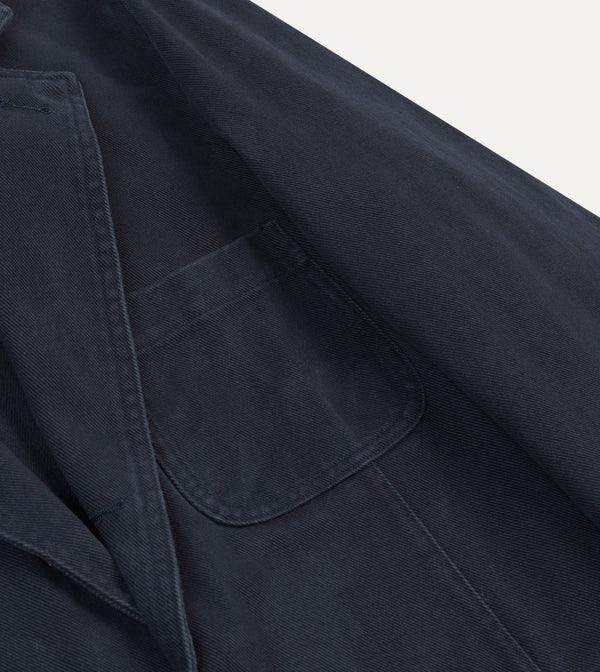 Drake's Dark Navy Heavy Cotton Twill Games Blazer Mk. I
