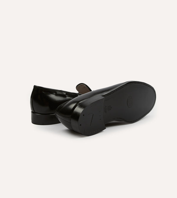 Drake's Alden Black Cordovan Tassel Loafer