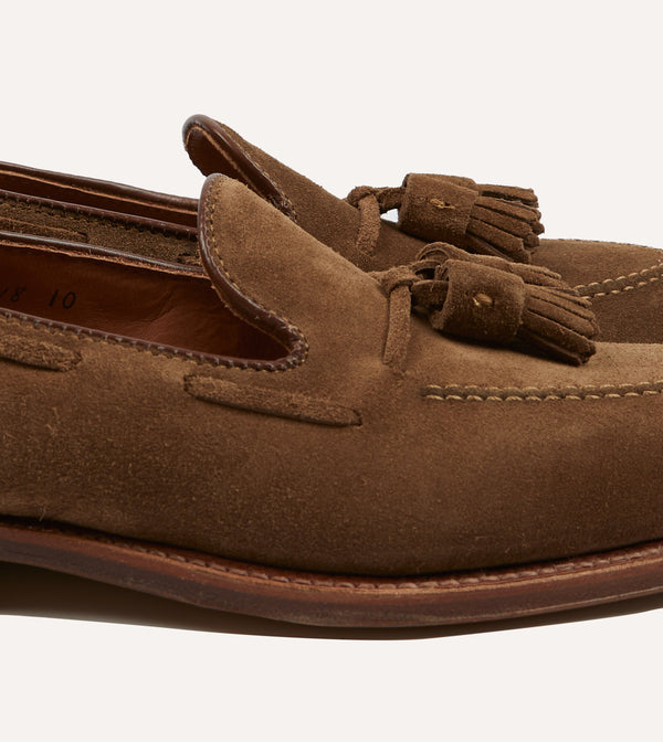 Drake's Alden Snuff Suede Tassel Loafer