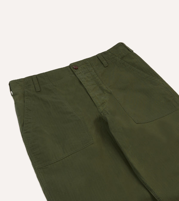 Drake's Drake’s And New Balance Waxed Herringbone Cotton Games Trousers