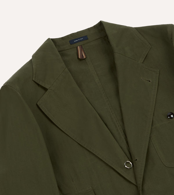 Drake's Drake’s And New Balance Waxed Herringbone Cotton Games Blazer