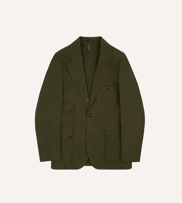 drake's Drake’s and New Balance Waxed Herringbone Cotton Games Blazer