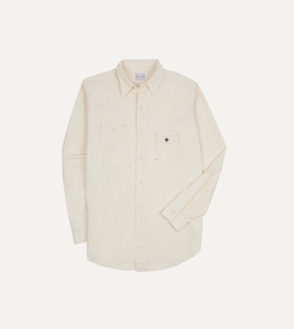 drake's Big Yank '1935' Ecru Chambray Shirt