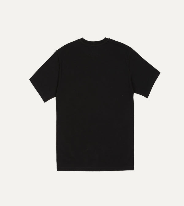 Drake's Black Cotton Crew Neck Hiking T-Shirt