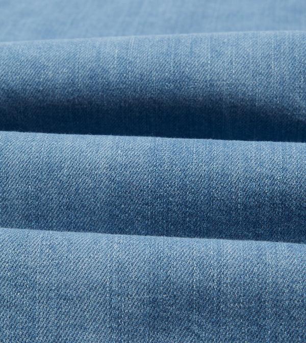 Drake's Bleach Wash Denim Two-Pocket Western Shirt