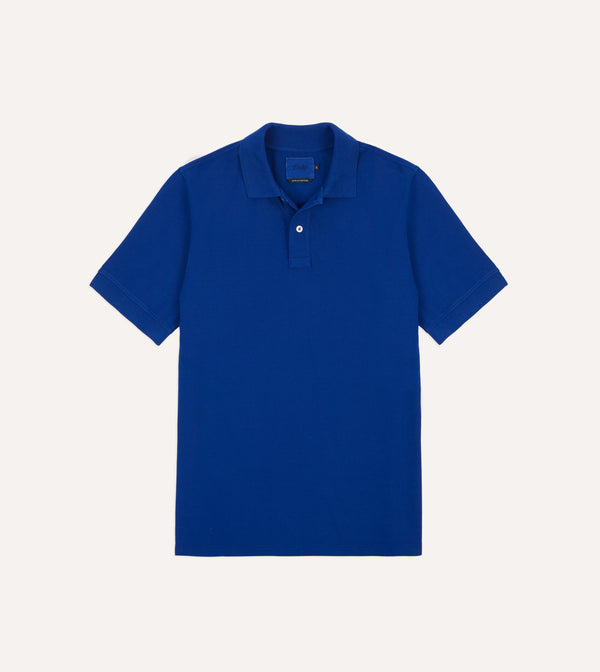 drake's Blue Piqué Cotton Polo Shirt