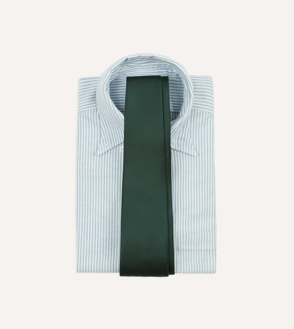 Drake's Bottle Green 50oz Silk Twill Tipped Tie
